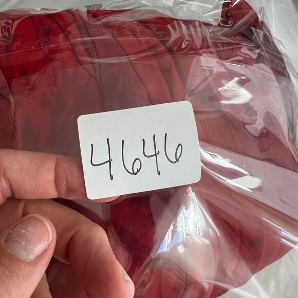 HALSTON HERITAGE Women’s Spaghetti Tie Strap Pleated Dress Size 4 In Poppy - Picture 8 of 8